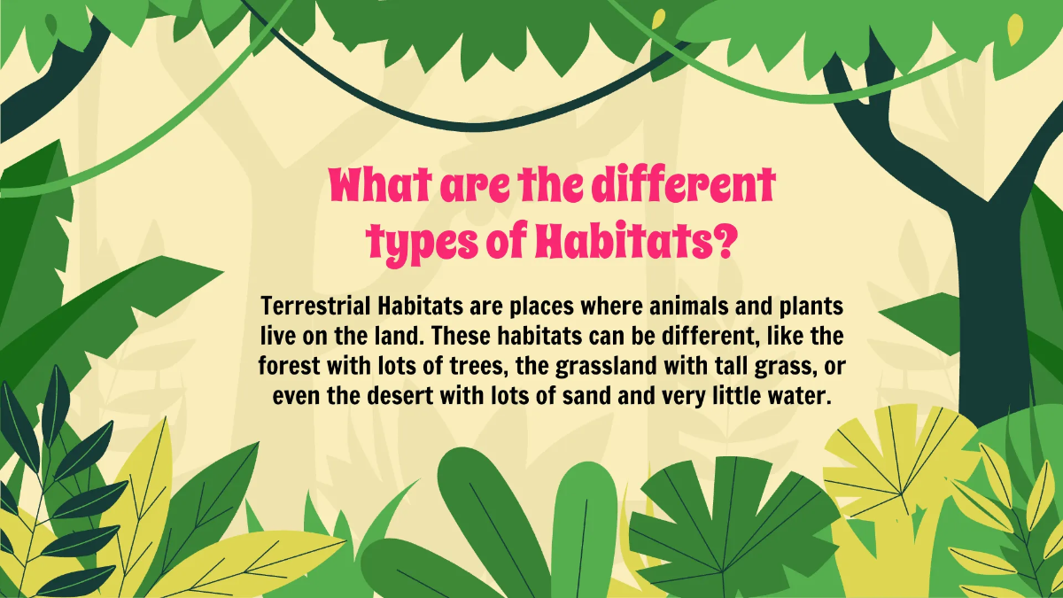 Free Different Animals and Their Habitats Template to Edit Online