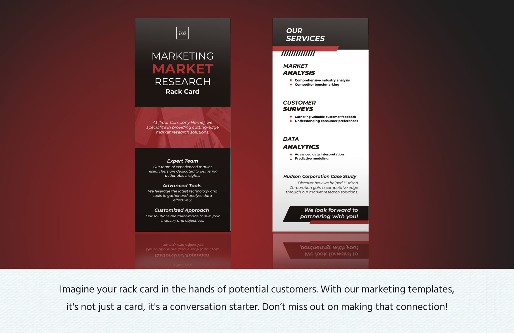 Marketing Market Research Rack Card Template