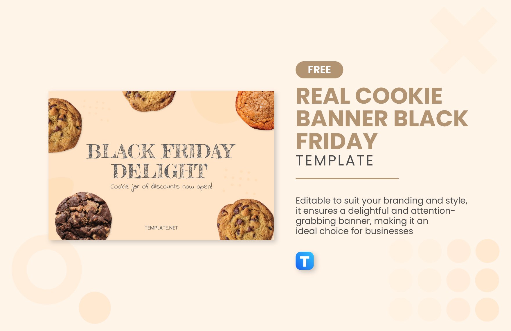 Free Real Cookie Banner Black Friday Template