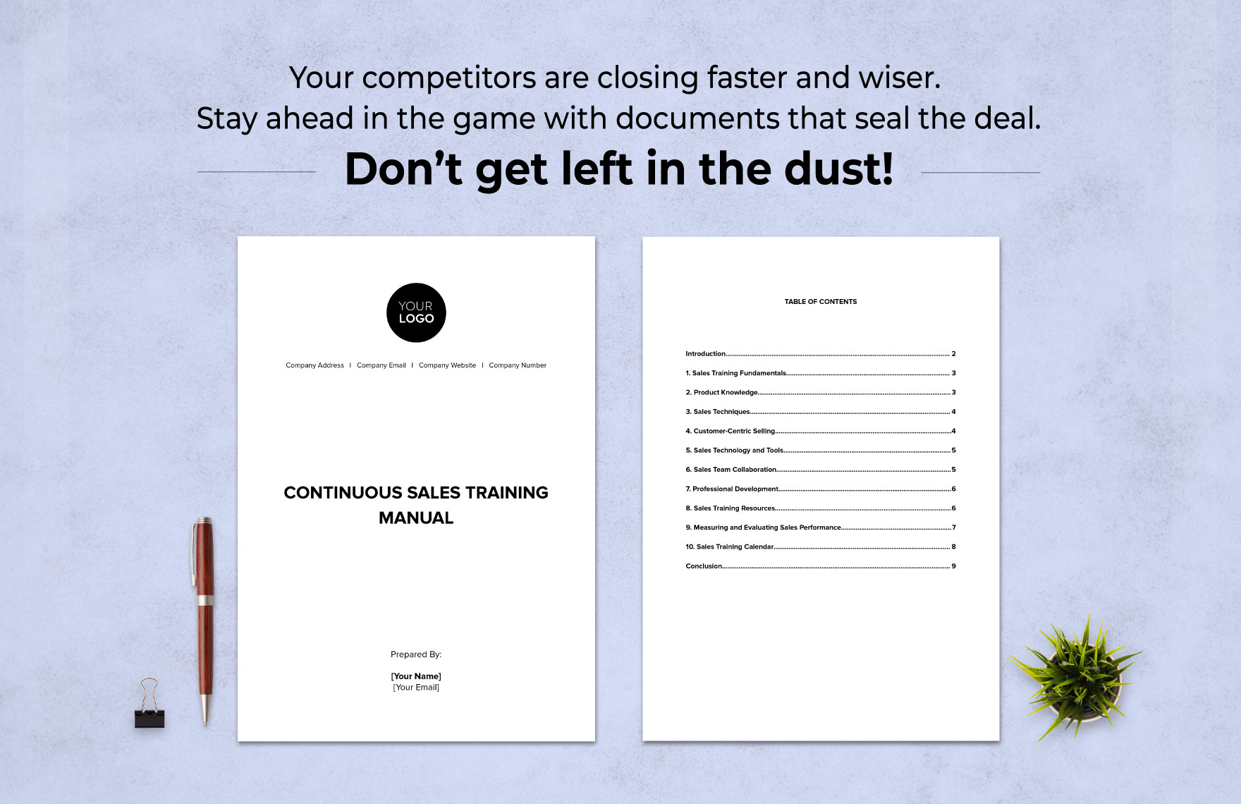 Continuous Sales Training Manual Template