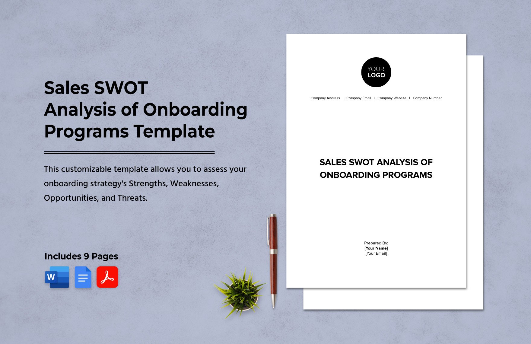 Sales SWOT Analysis of Onboarding Programs Template