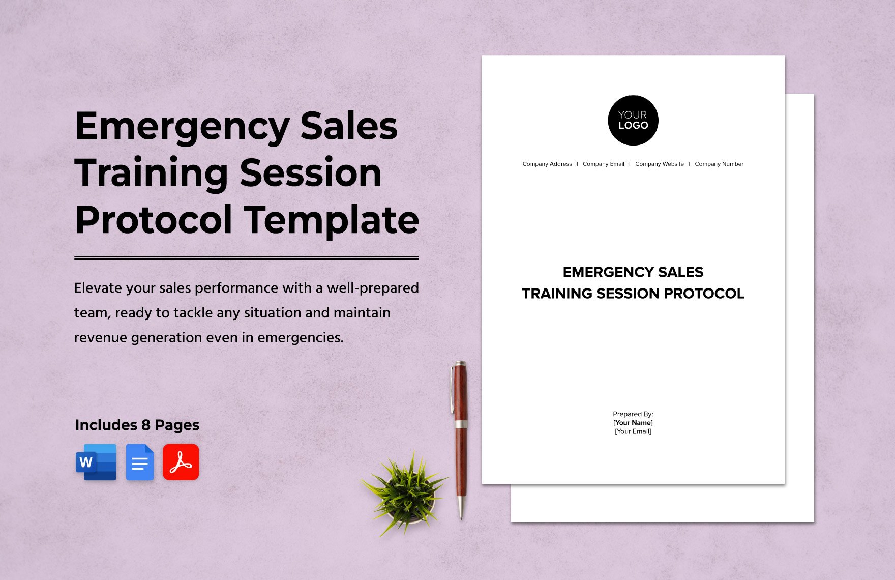 Emergency Sales Training Session Protocol Template