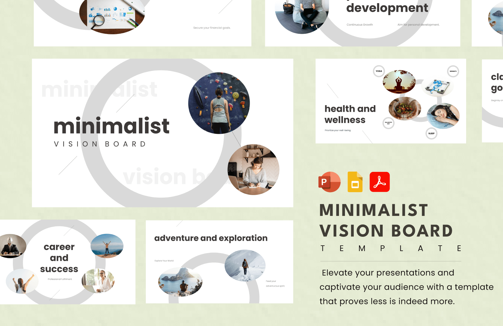 Minimalist Vision Board Template