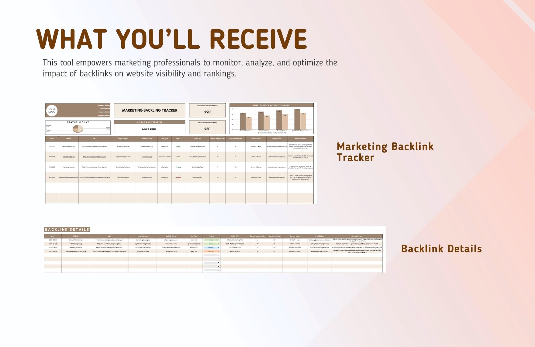 Marketing Backlink Tracker Template