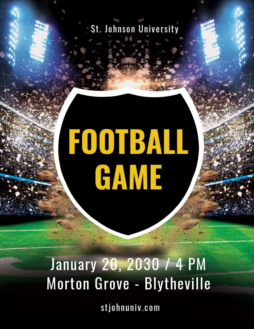 Football Game Flyer Template In Illustrator Word Apple Pages Psd Publisher Template Net