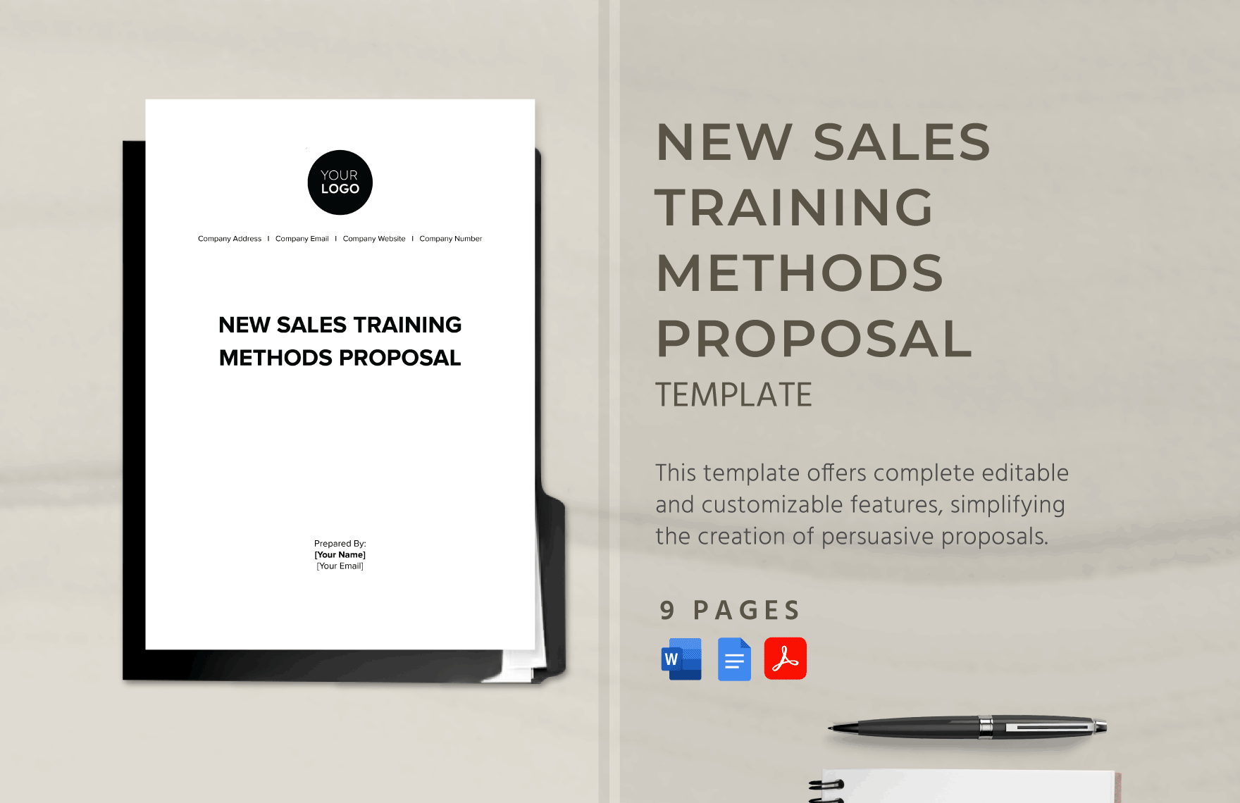 New Sales Training Methods Proposal Template