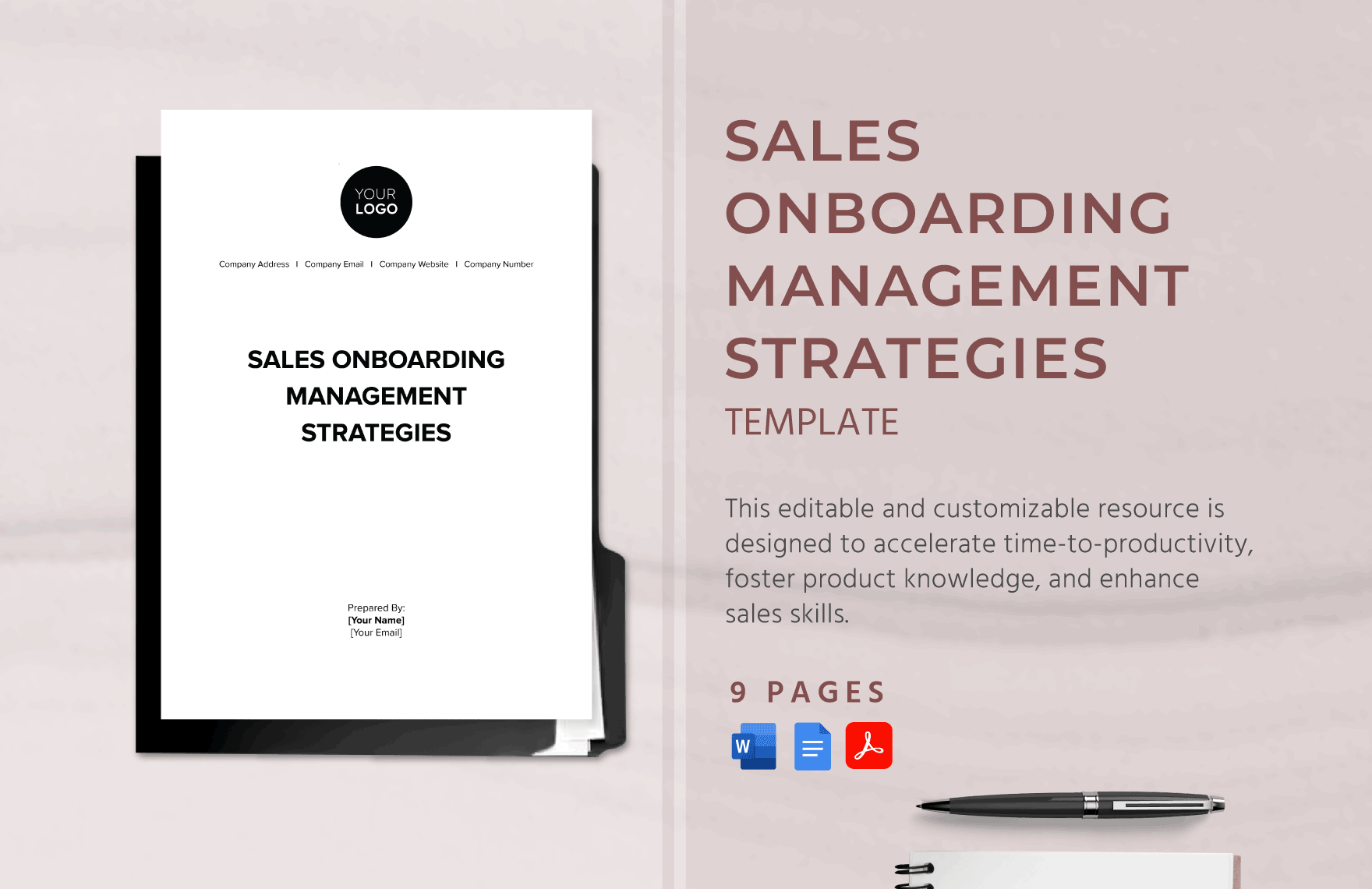 Sales Onboarding Management Strategies Template in Word, Google Docs, PDF