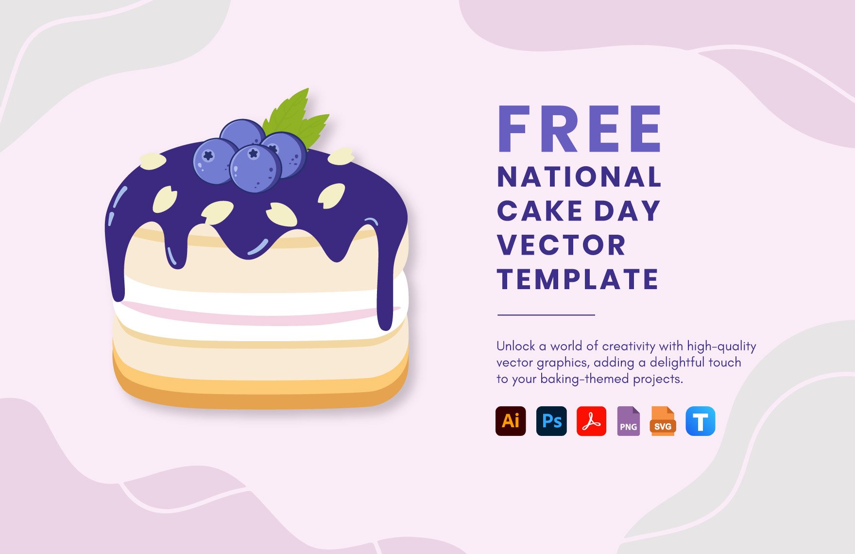 National Cake Day Vector