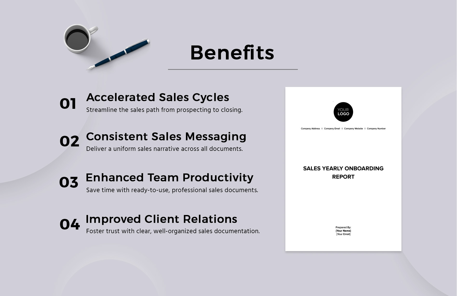 Sales Yearly Onboarding Report Template
