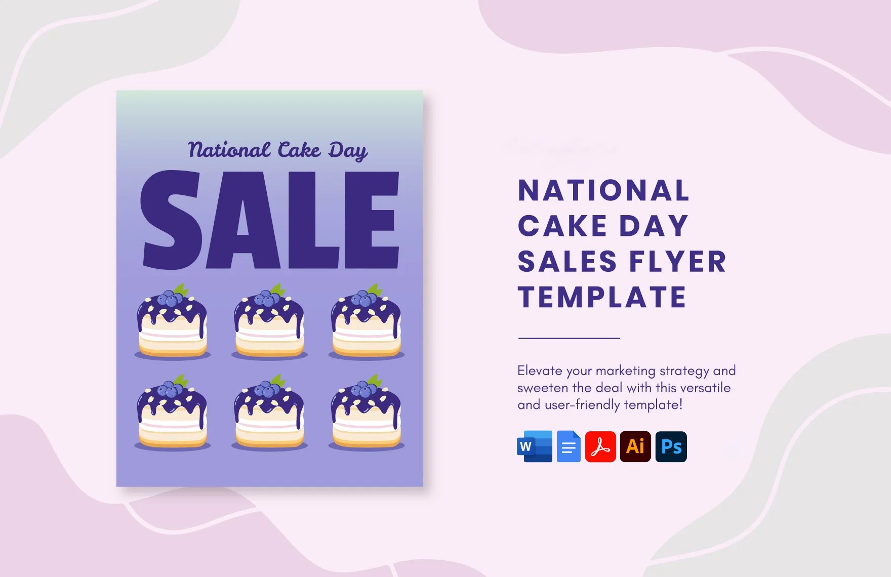 Free National Cake Day Sales Flyer Template in Word, Google Docs, PDF, Illustrator, PSD