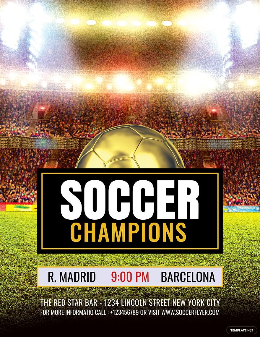 Soccer Game Flyer Template