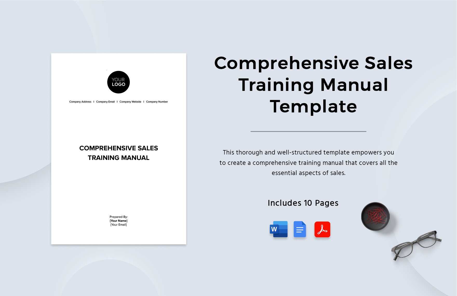 Comprehensive Sales Training Manual Template in Word, Google Docs, PDF
