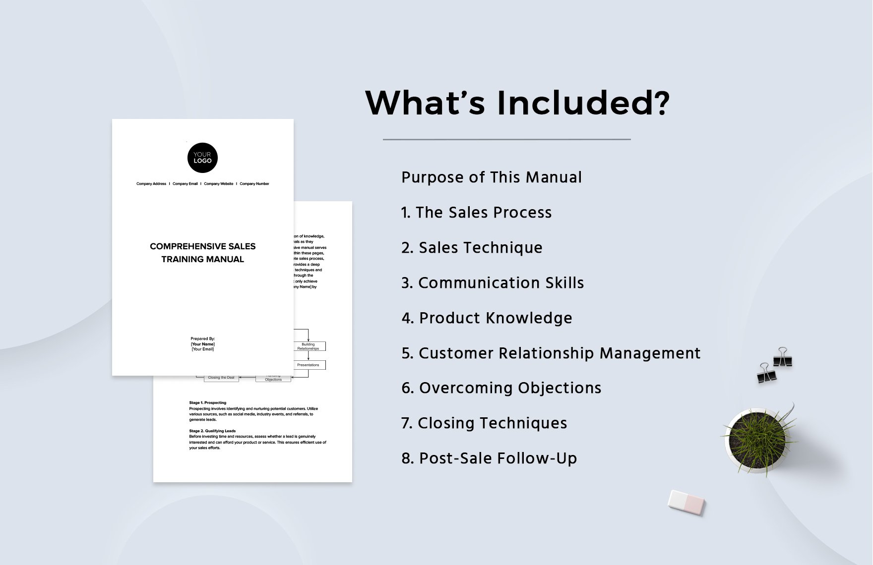 Comprehensive Sales Training Manual Template