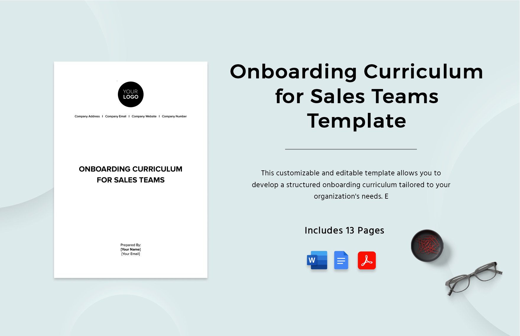 Onboarding Curriculum for Sales Teams Template in Word, Google Docs, PDF