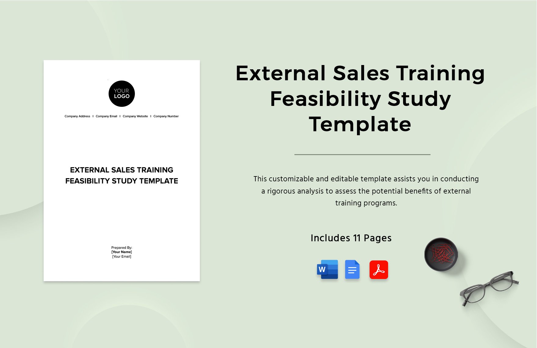 External Sales Training Feasibility Study Template in Word, Google Docs, PDF