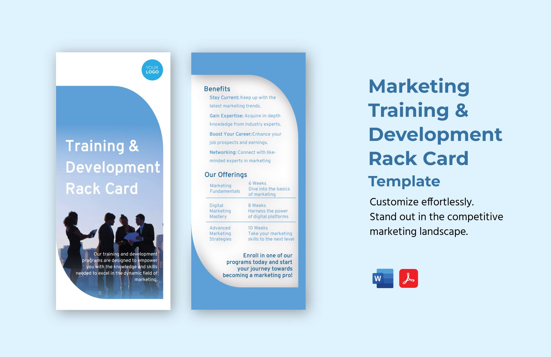Marketing Training & Development Rack Card Template