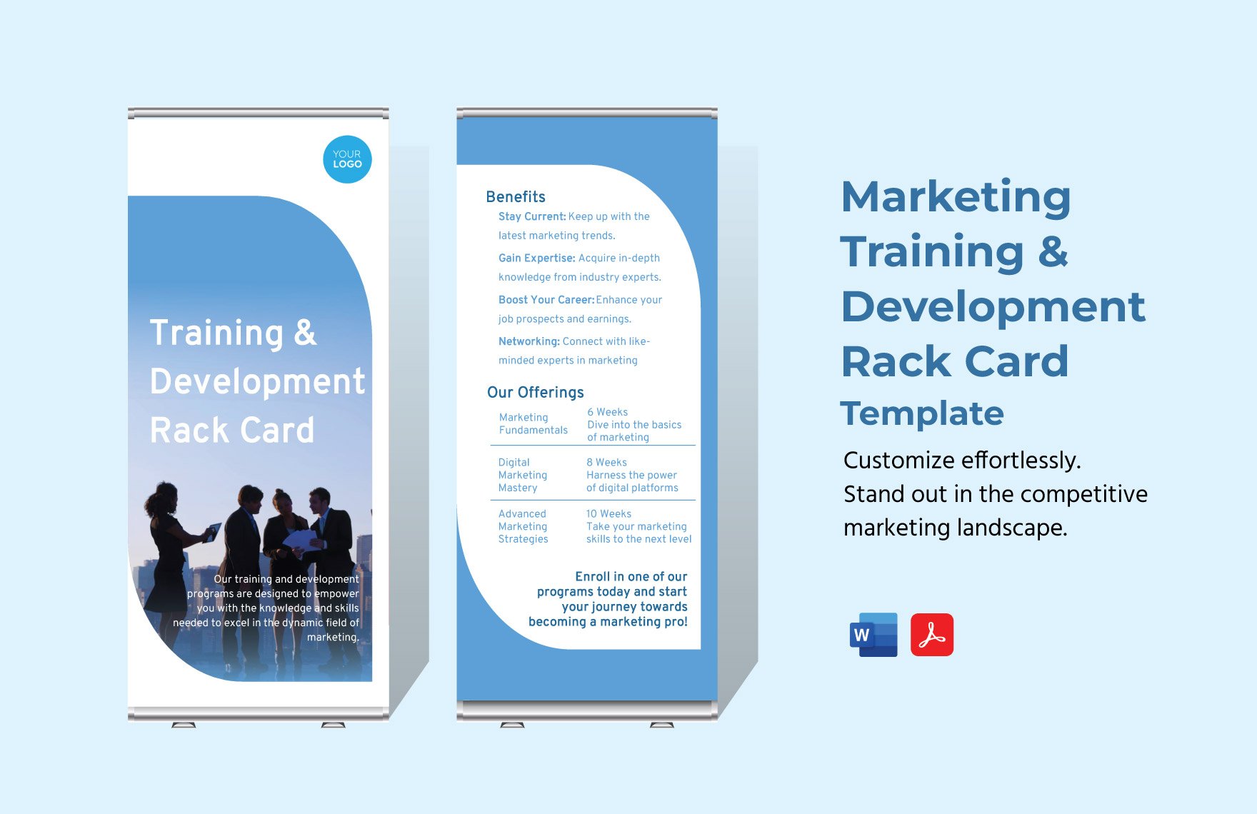Marketing Training & Development Rack Card Template