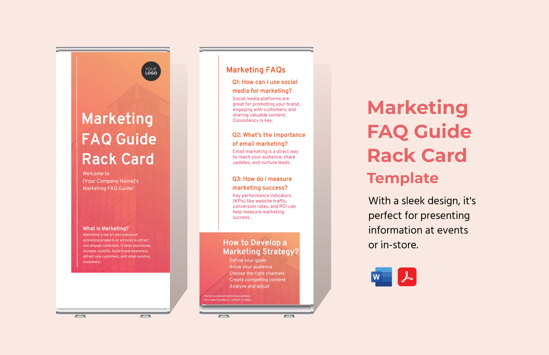 Marketing FAQ Guide Rack Card Template
