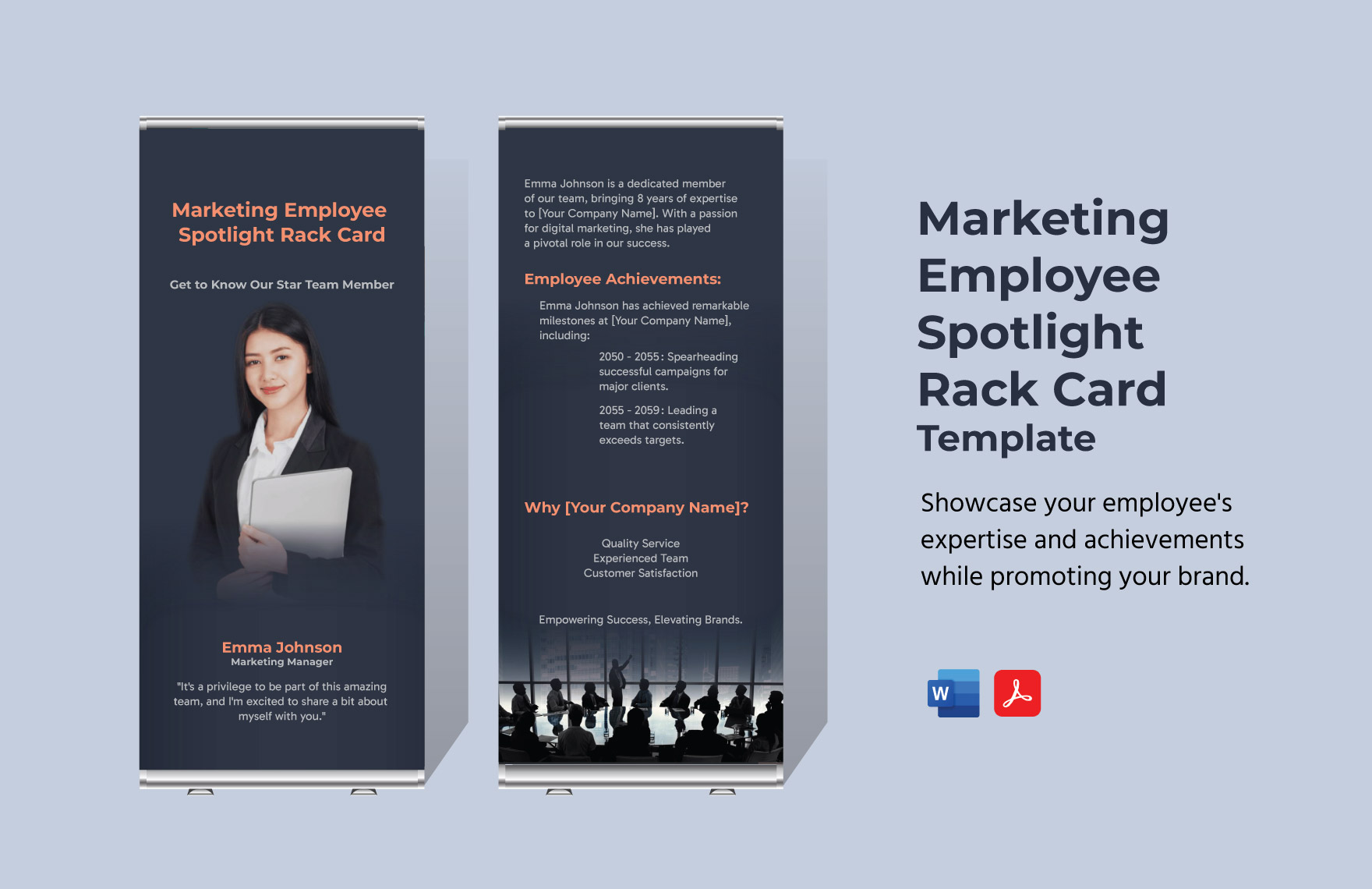 Marketing Employee Spotlight Rack Card Template