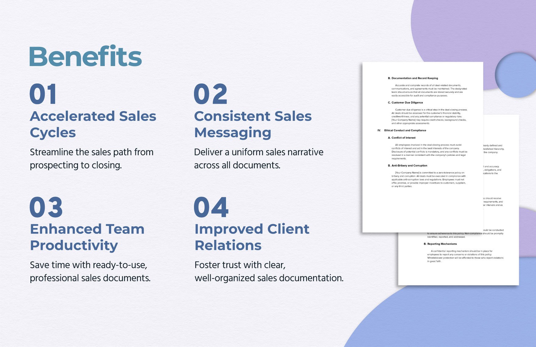 Sales Closing Deal Policy Template