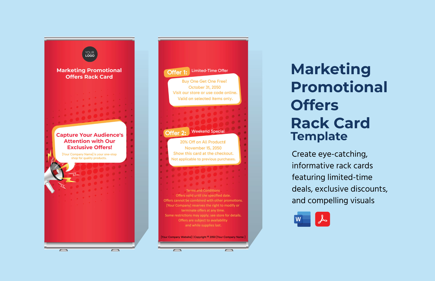 Marketing Promotional Offers Rack Card Template
