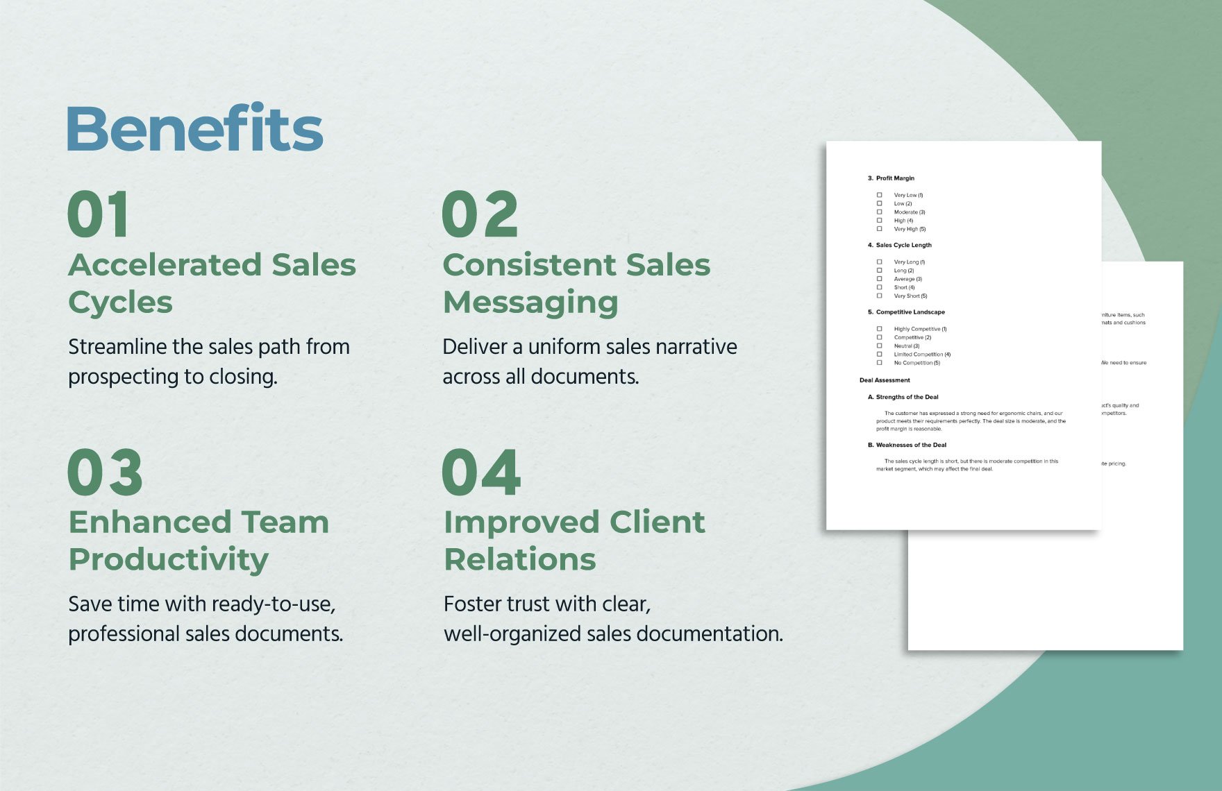 Sales Deal Evaluation Form Template