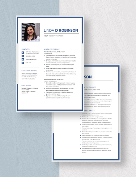 Help Desk Supervisor Resume Template Word Doc Apple Mac