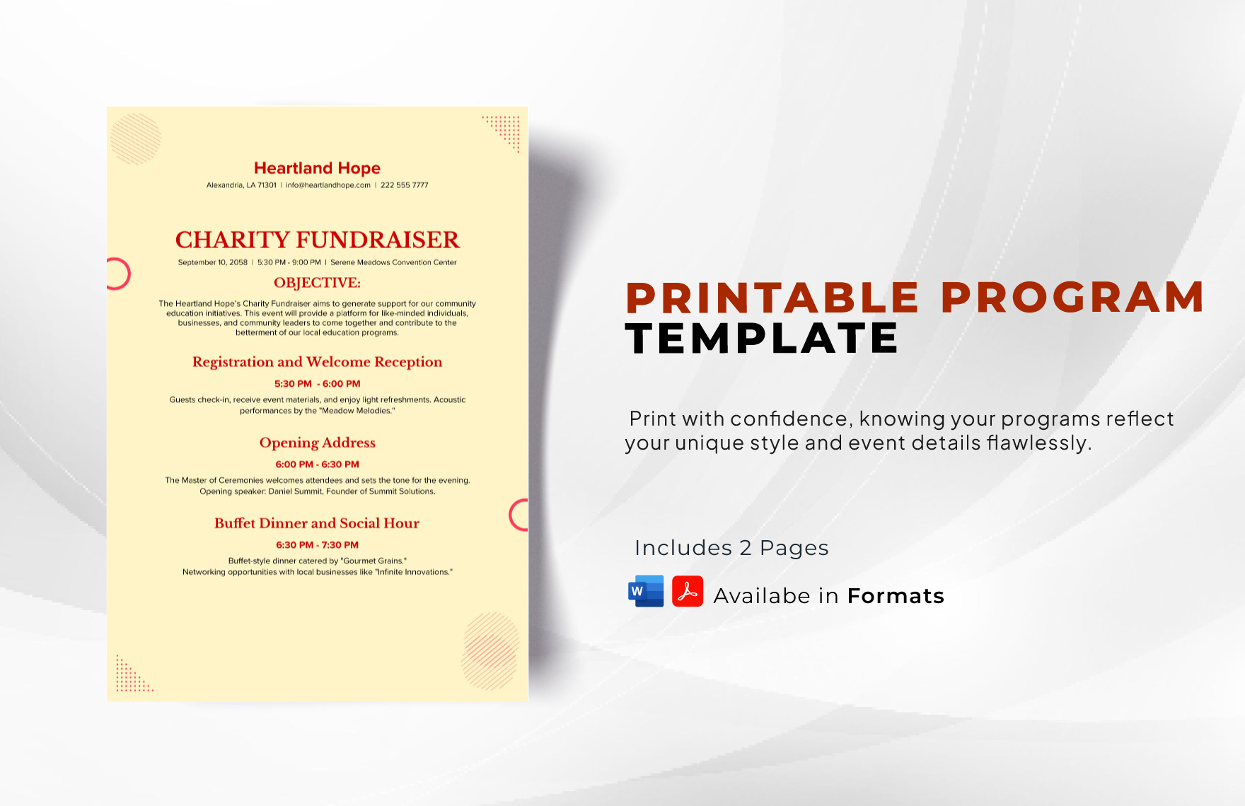 Obituary Program Template - Download in Word, Illustrator, PSD, Apple
