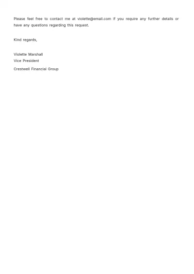 Free Credit Information Letter Template to Edit Online