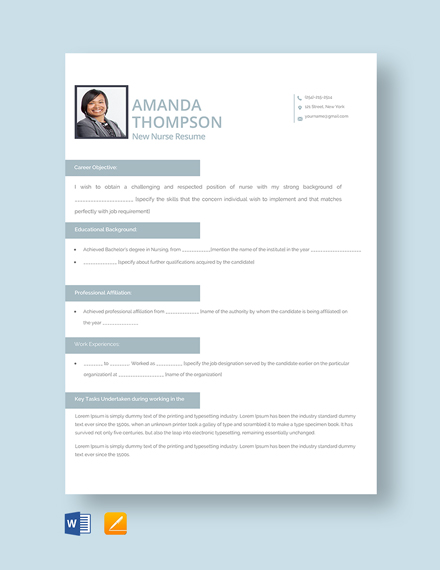 86+ Nurse Resume Templates - Free Downloads | Template.net