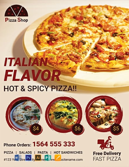 Pizza Shop Flyer Template