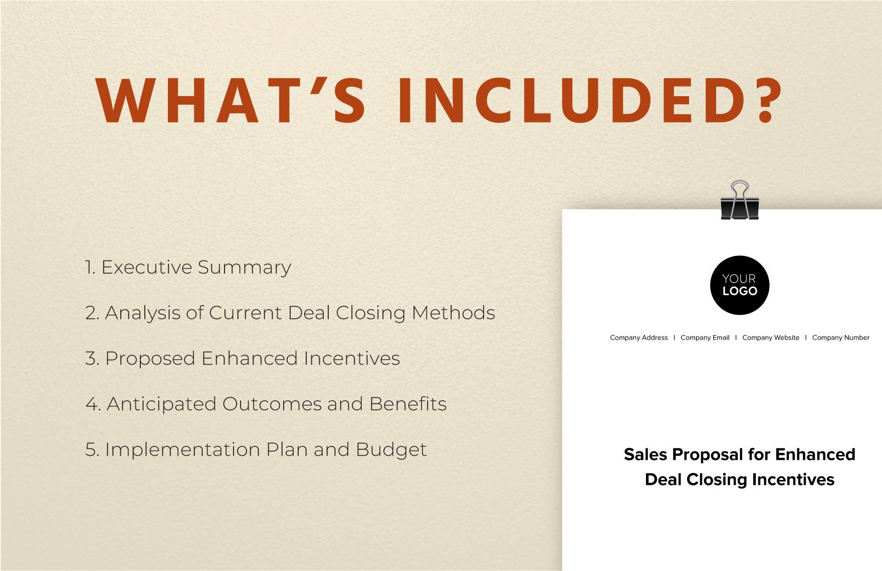 Sales Proposal for Enhanced Deal Closing Incentives Template
