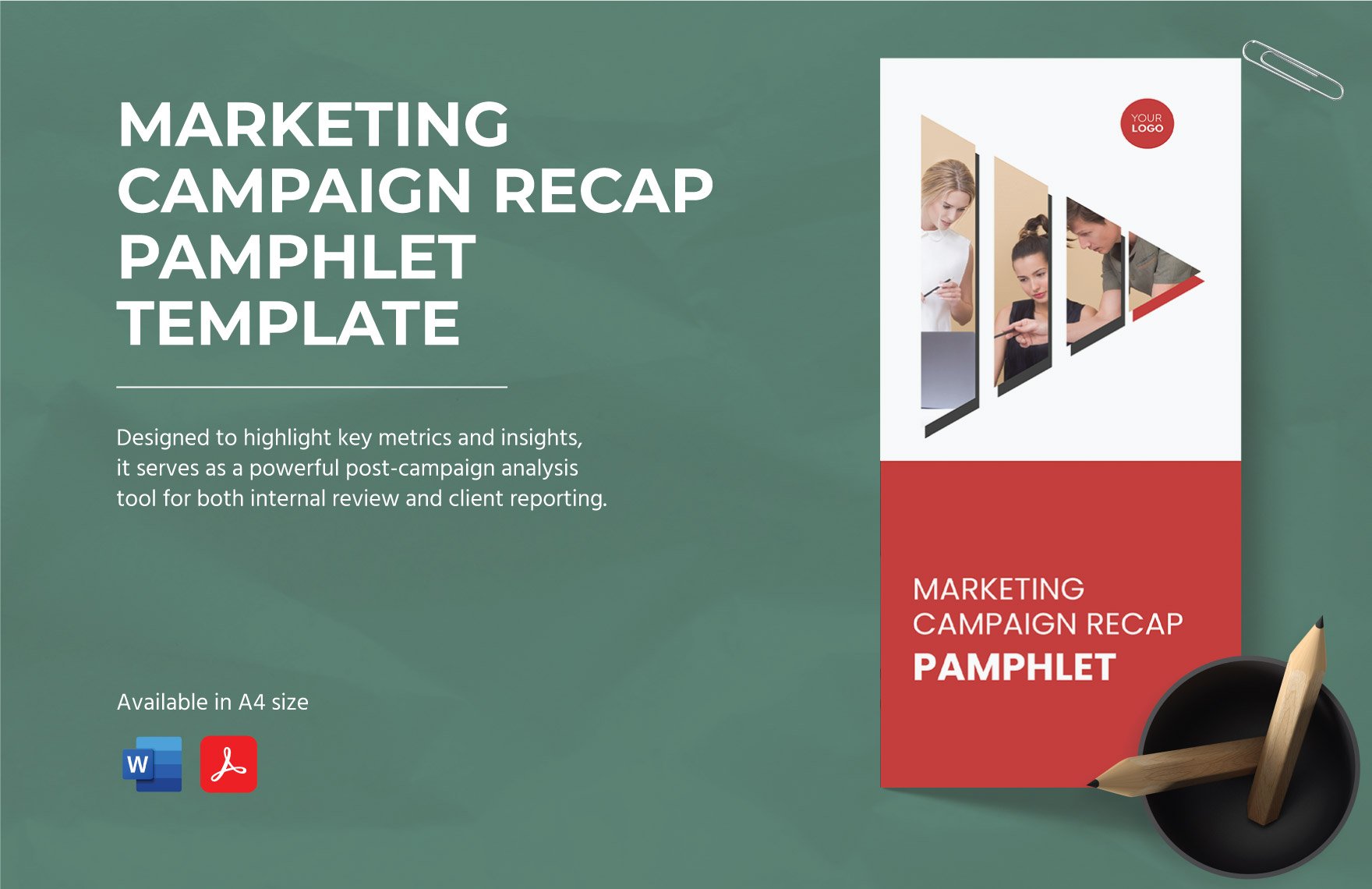 Marketing Campaign Recap Pamphlet Template