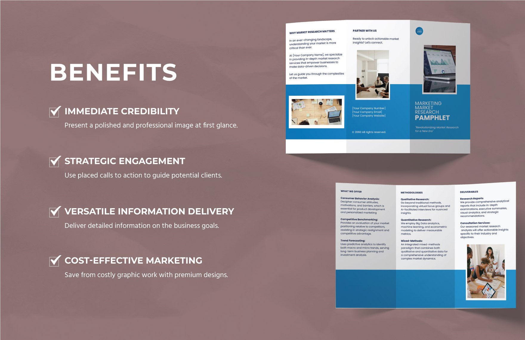 Marketing Market Research Pamphlet Template