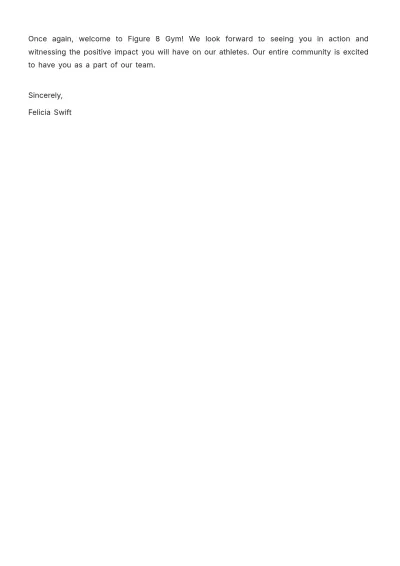 Free Coach Welcome Letter Template to Edit Online