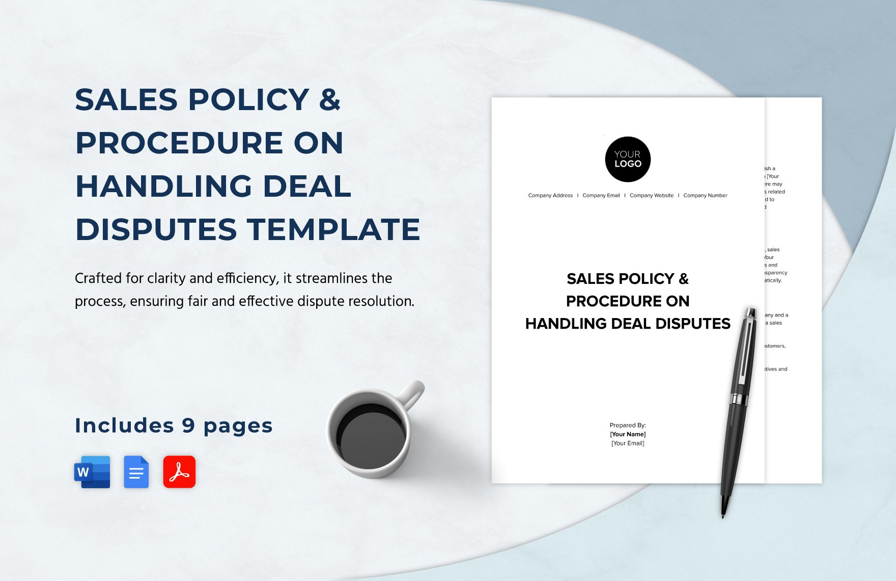 Sales Policy & Procedure on Handling Deal Disputes Template in Word, Google Docs, PDF