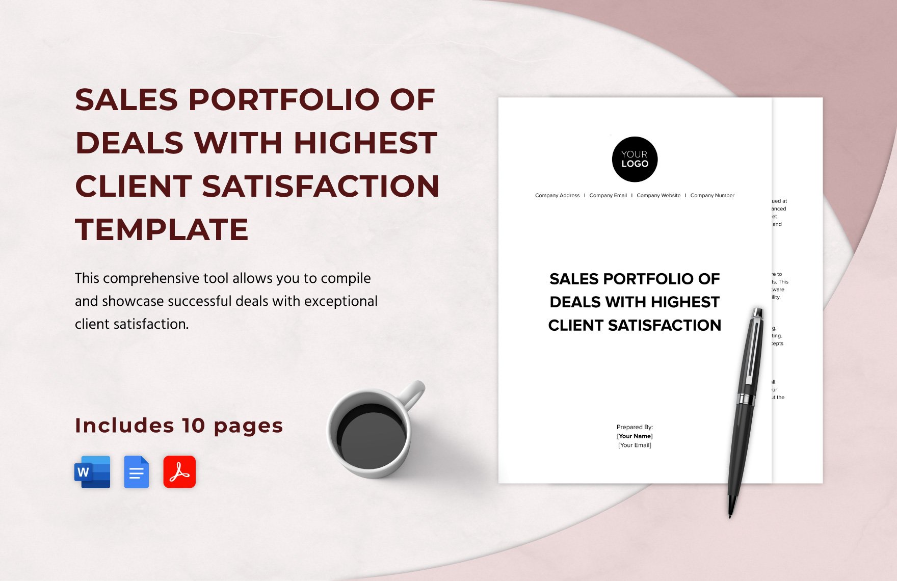 Sales Portfolio of Deals with Highest Client Satisfaction Template