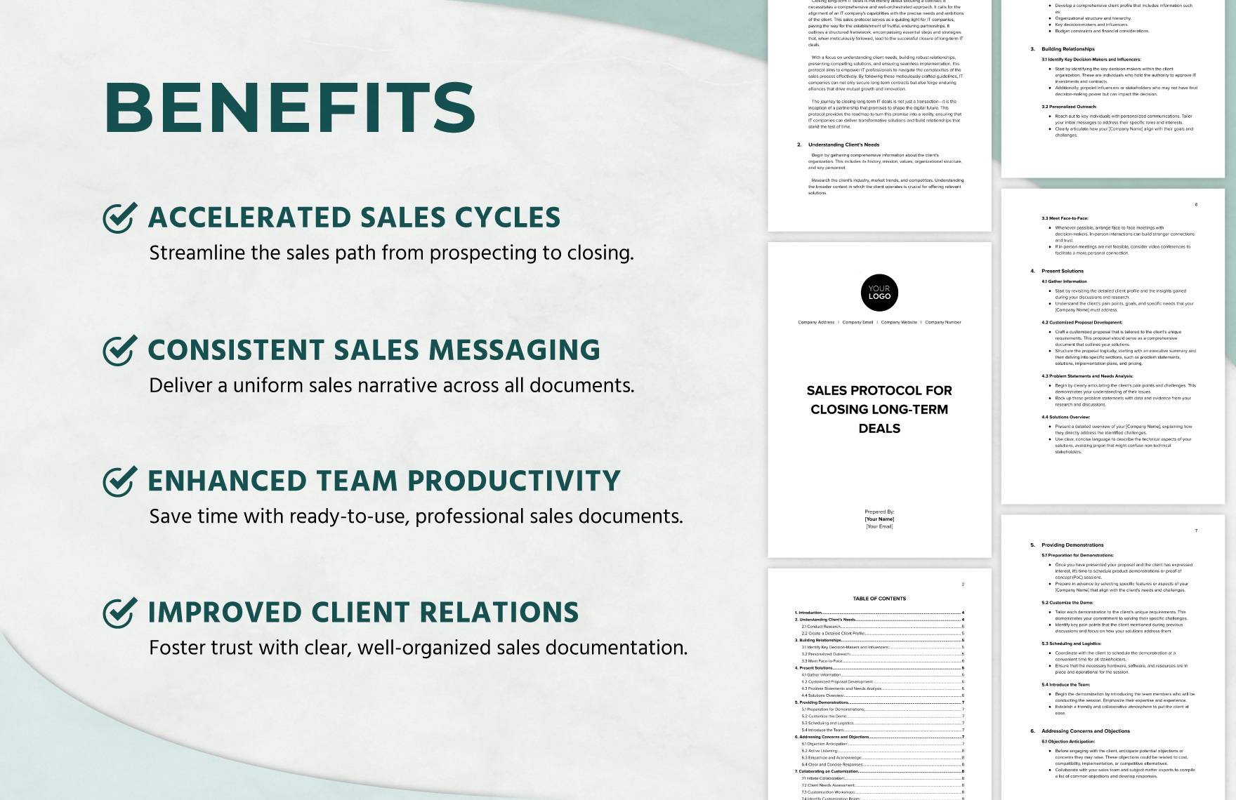 Sales Protocol for Closing Long-Term Deals Template