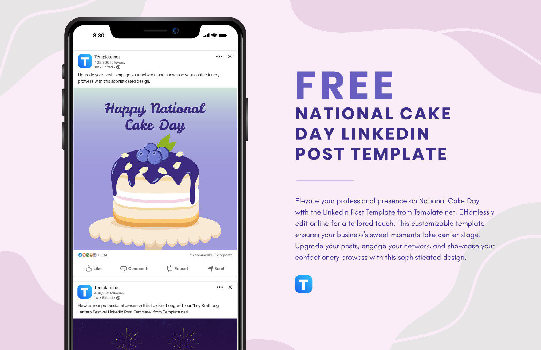 National Cake Day LinkedIn Post