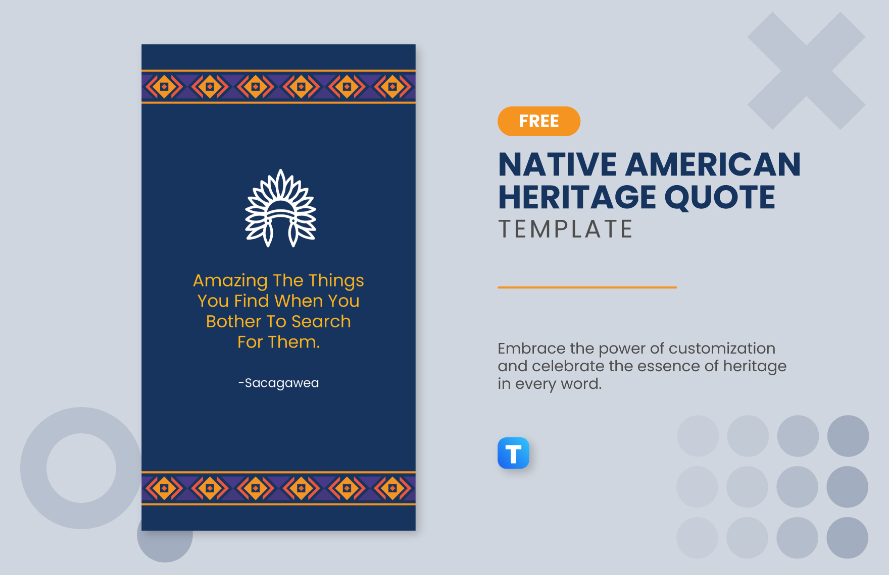 Free Native American Heritage Quote Template