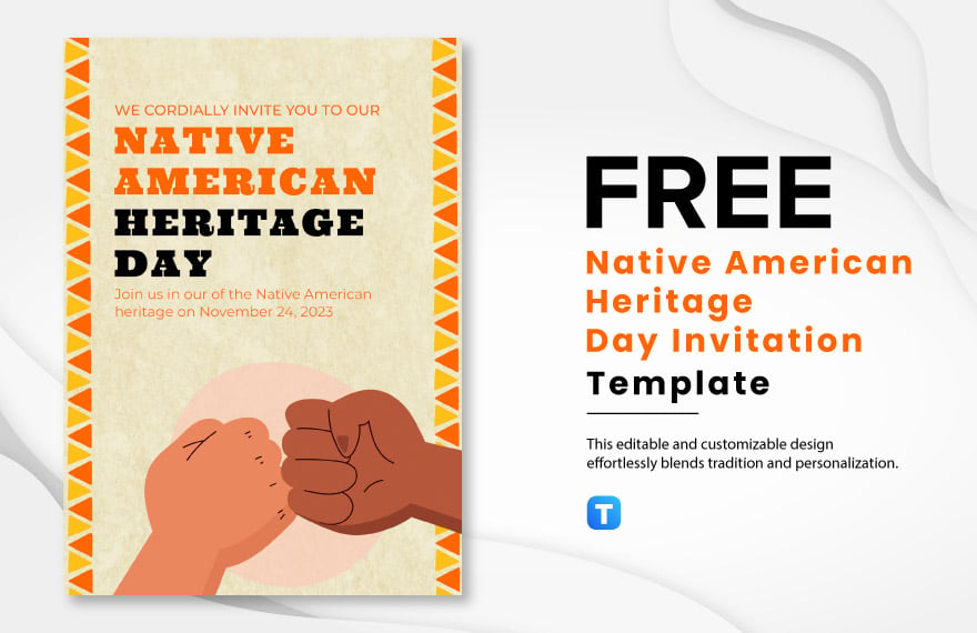 Free Native American Heritage Day Invitation Template