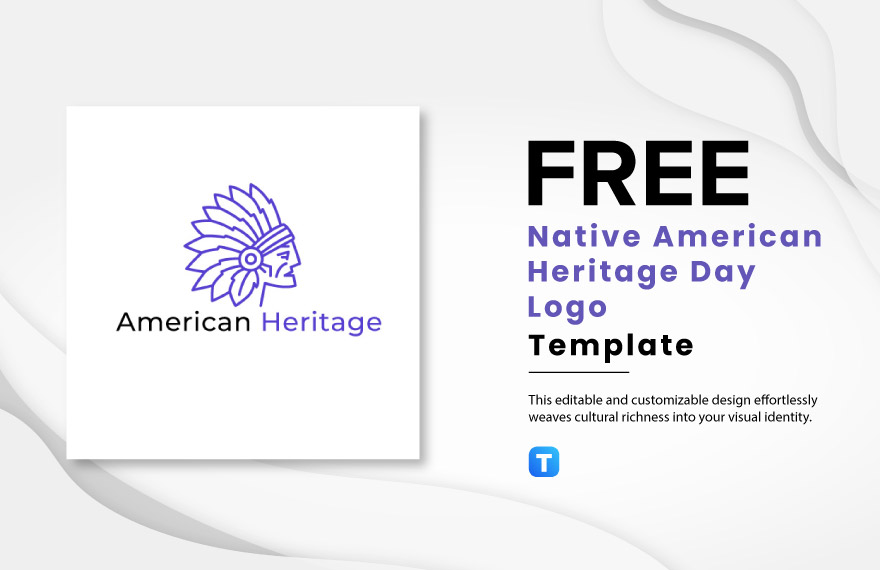 Free Native American Heritage Day Logo Template