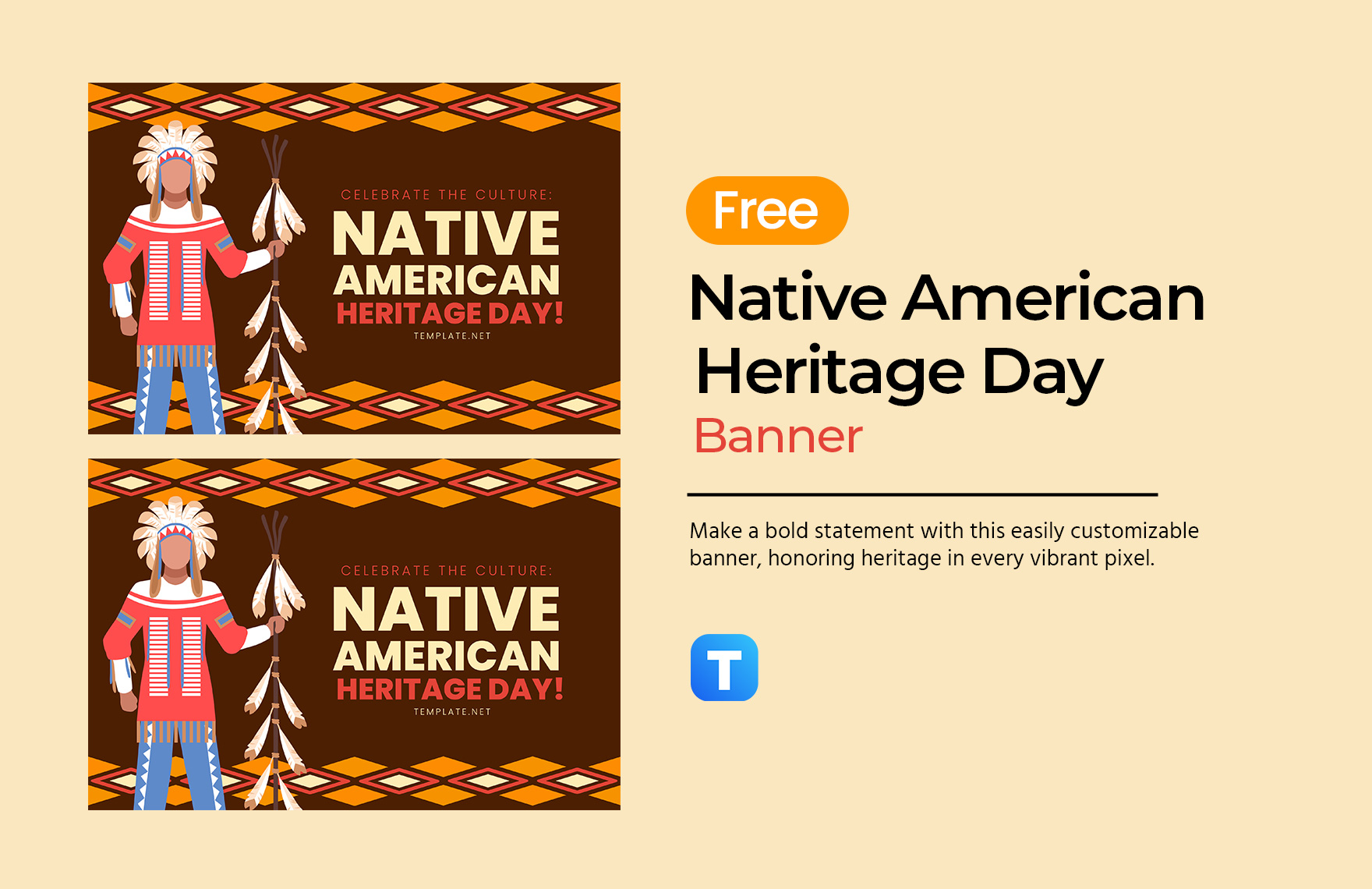 Free Native American Heritage Day Banner Template