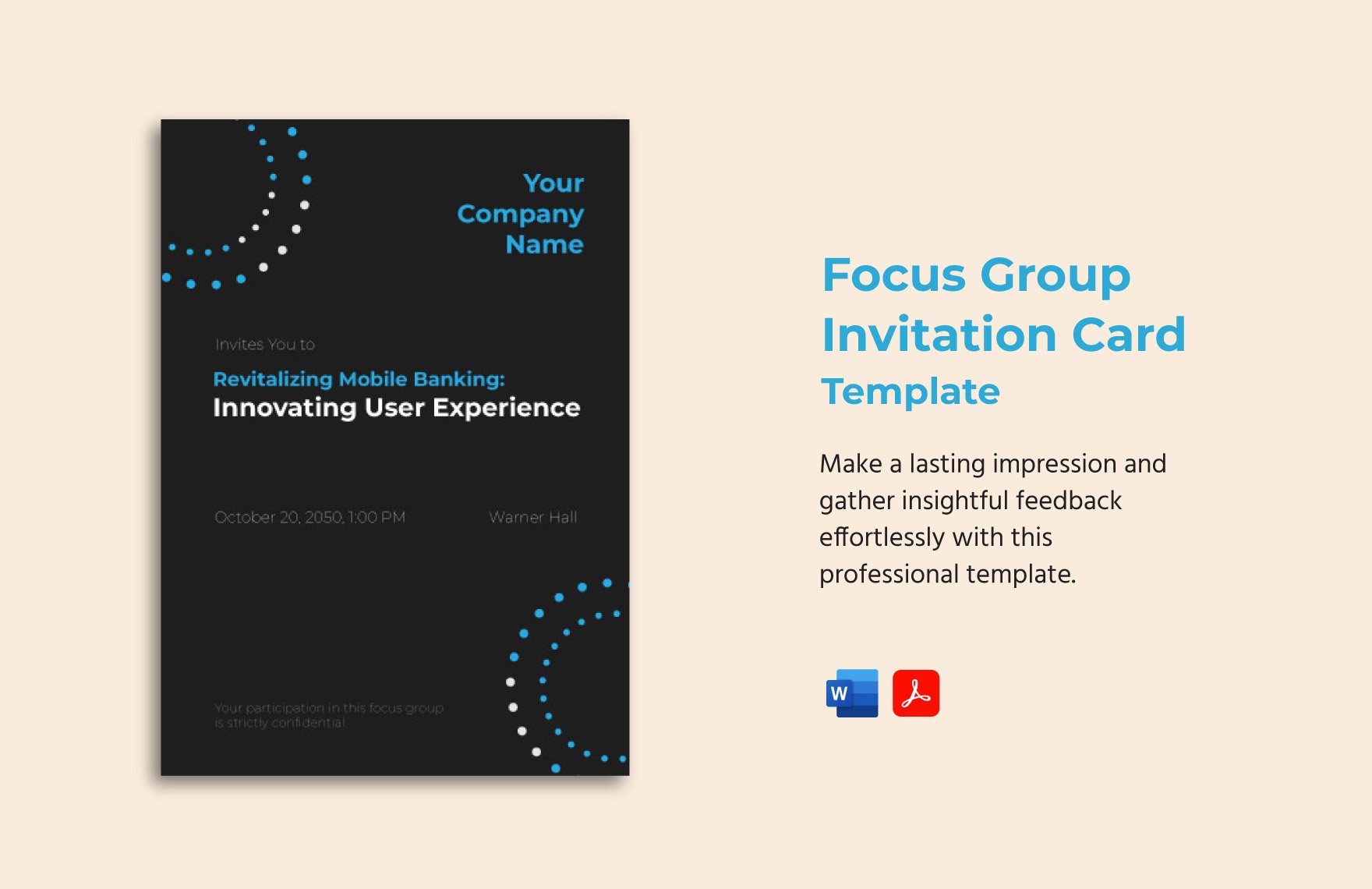 Focus Group Invitation Card Template