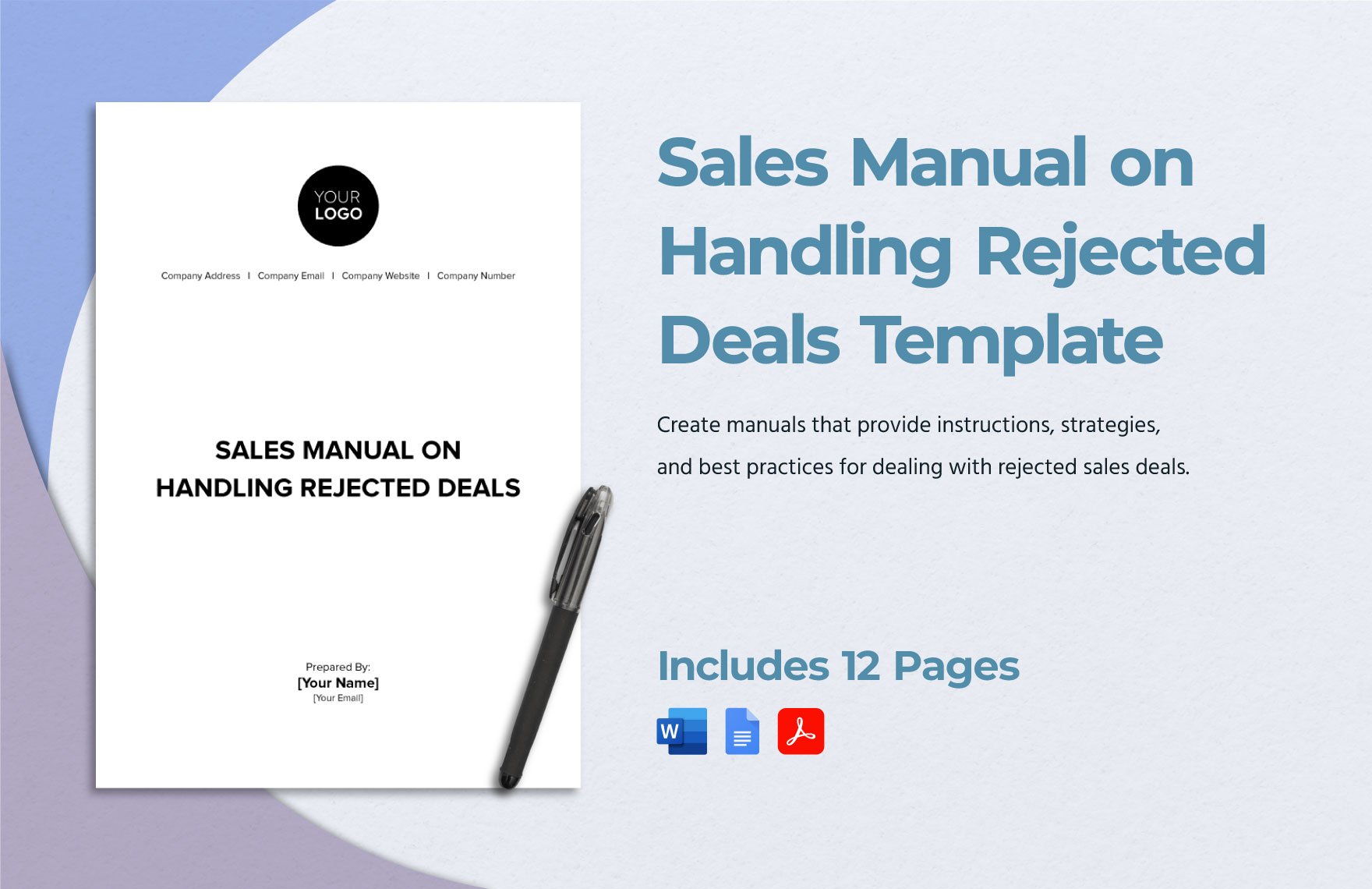 Sales Manual on Handling Rejected Deals Template