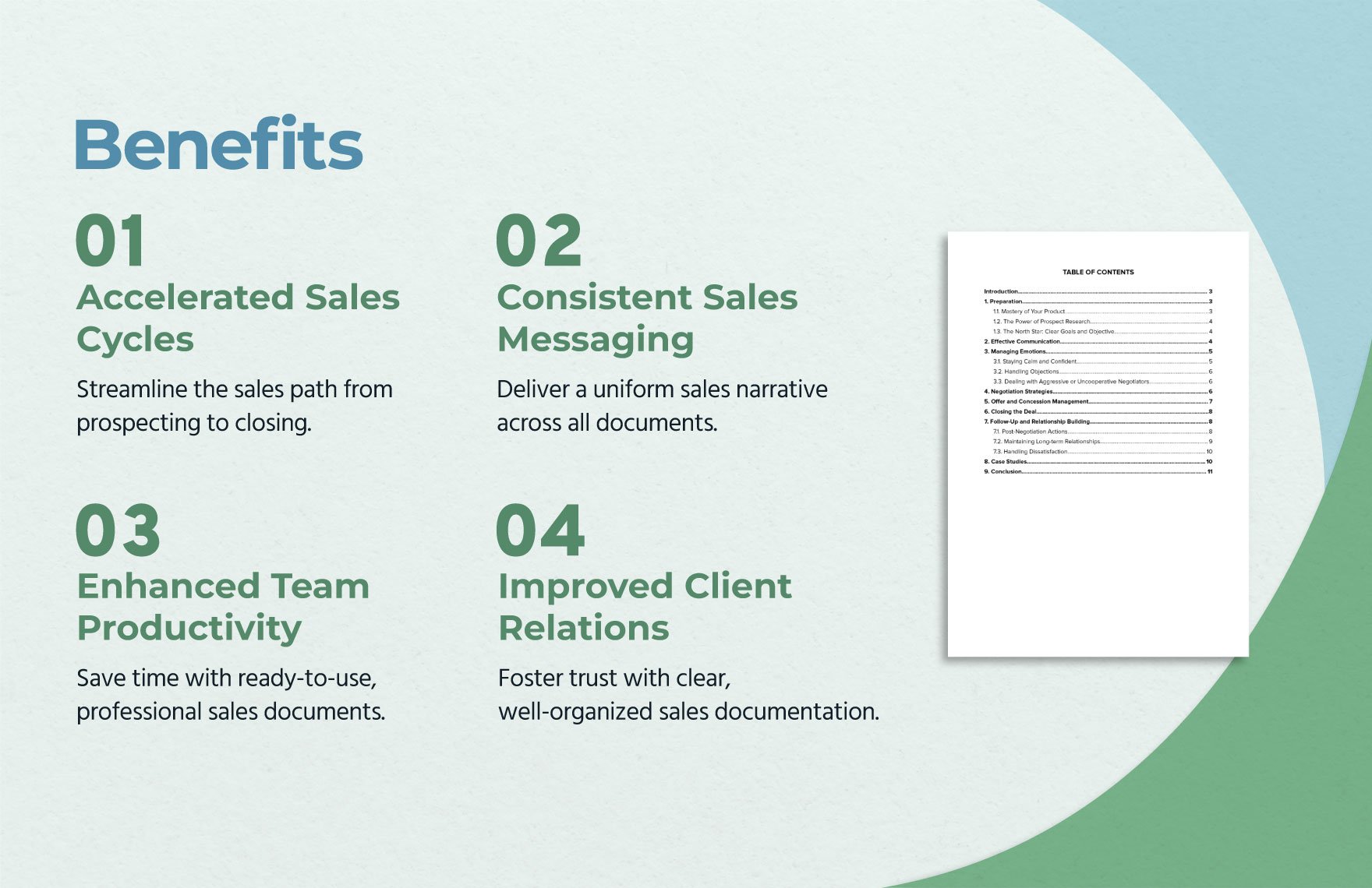 Sales Guide to Handling Difficult Negotiations Template