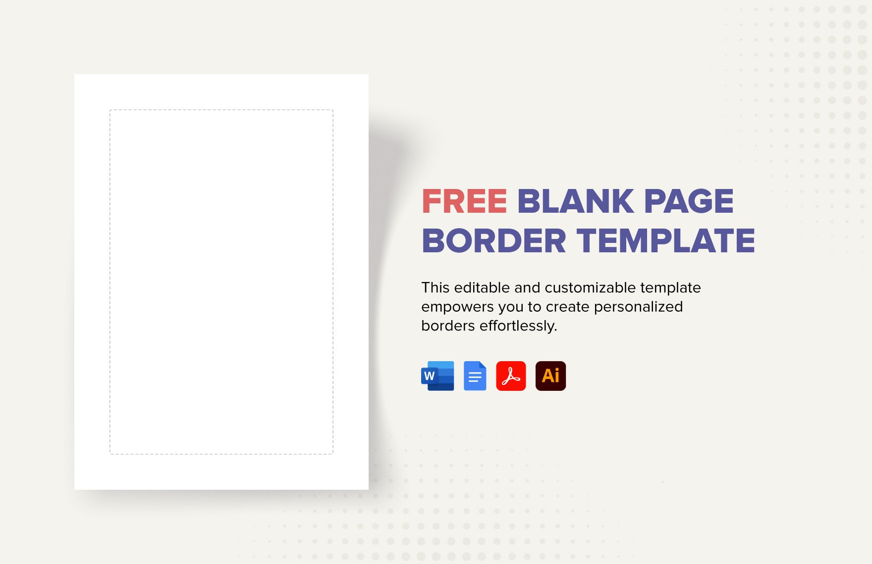Blank Page Border Template