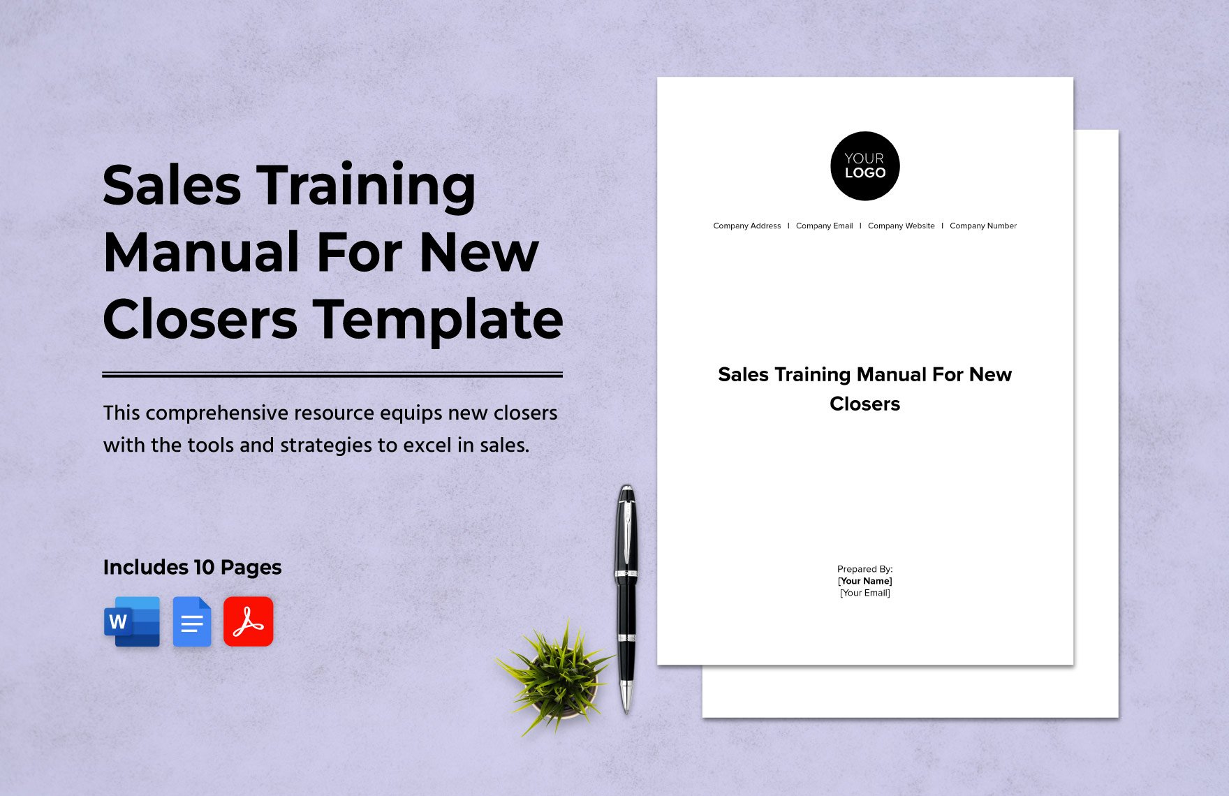 Sales Training Manual For New Closers Template