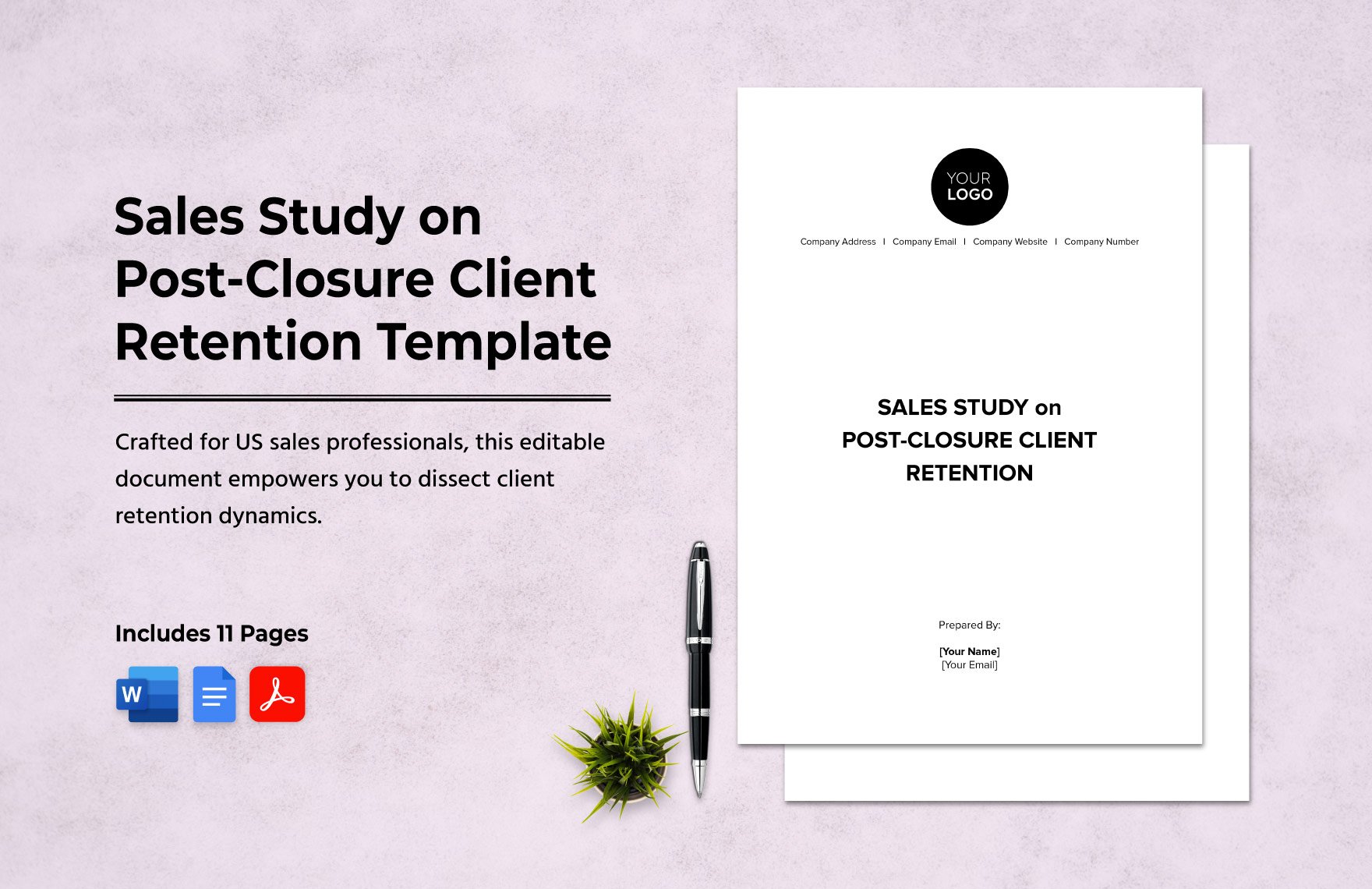 Sales Study on Post-Closure Client Retention Template