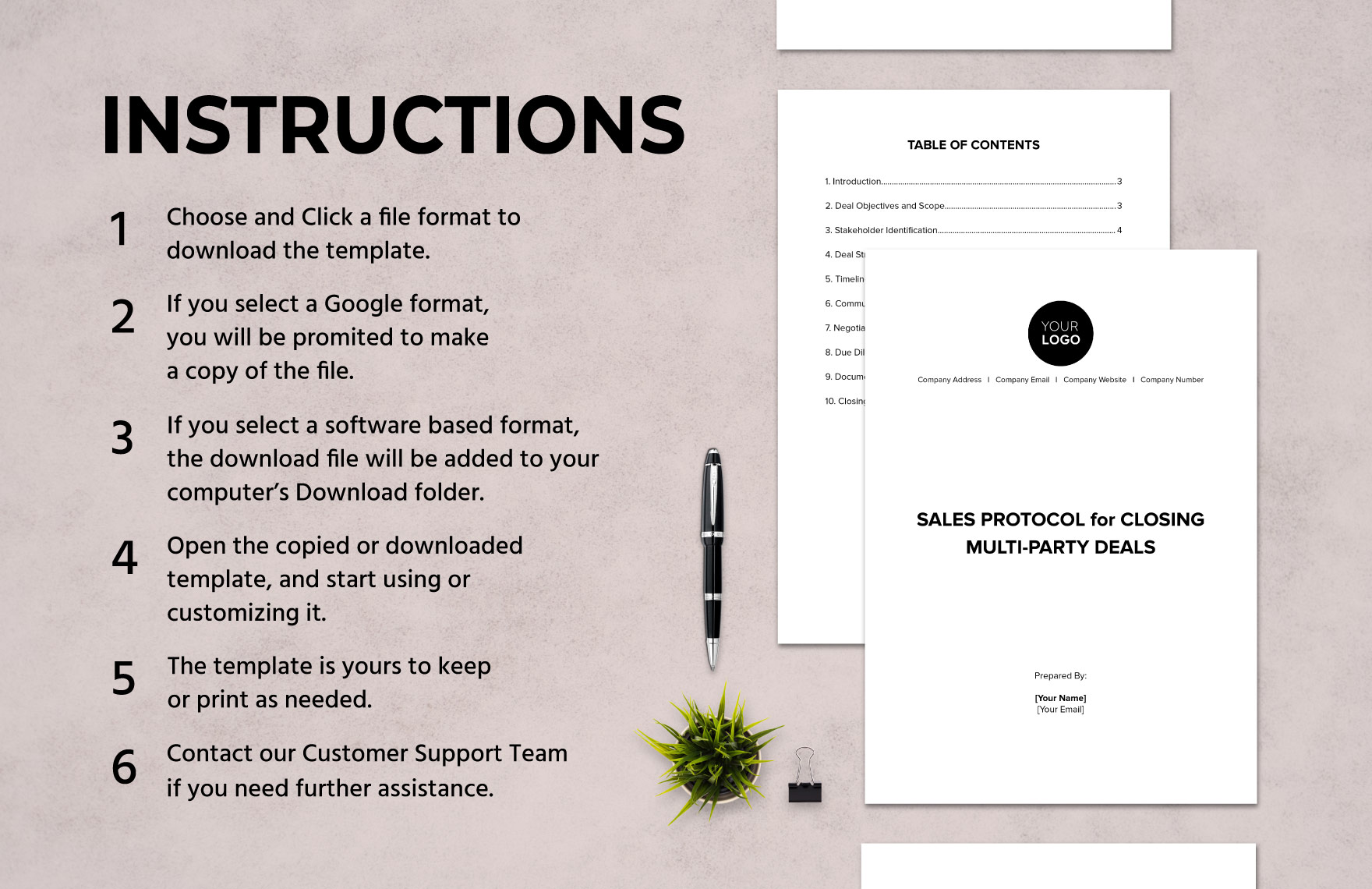 Sales Protocol for Closing Multi-Party Deals Template